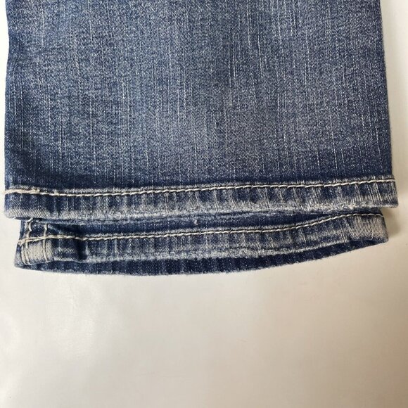 Silver Jeans Womens 28W Blue Suki Surplus Capri Embroidered Flap Pockets Stretch - Picture 16 of 16